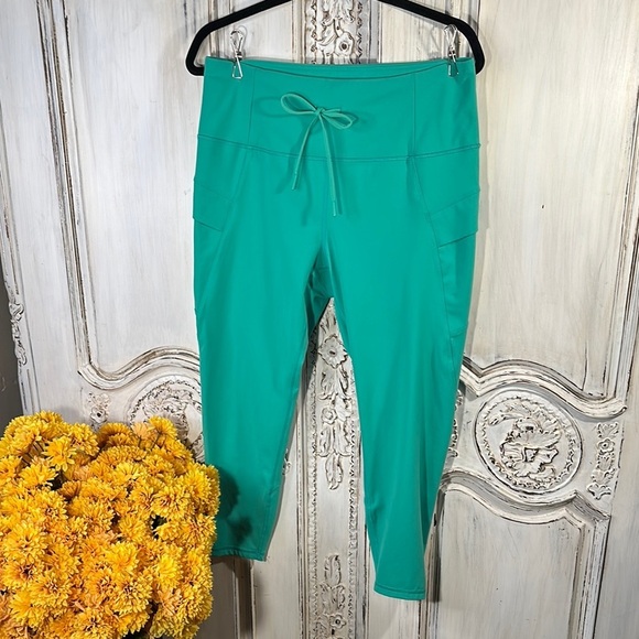 Spyder Active Wear Women's Teal Workout Pants with Side Pockets - Picture 1 of 11